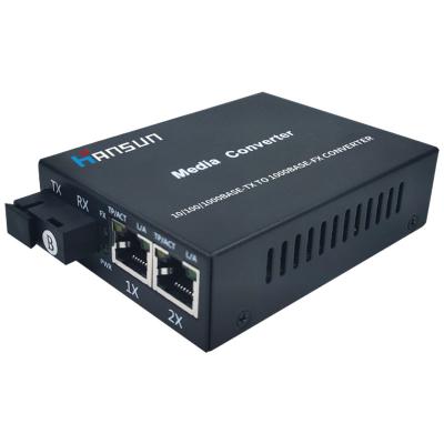 China FTTX Network Hansun/Hanxin 10/100/1000M Multi Mode Media Converter Fiber Optik Media Transceiver Converter à venda