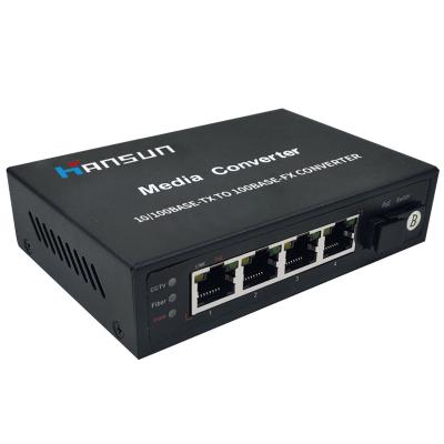 China FTTX Network 10/100/1000M Transmission Rate Ring Fiber Media Converter Dual Fiber Media Converter Cheap Price for sale