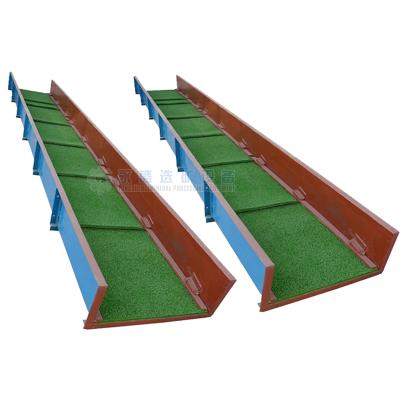 China Gold Ore River Gold Wash Mining Mat For Alluvial Mining Gold Filtering Portable Green Grass Sluice Box Mat Rubber Mat Gold Machine for sale