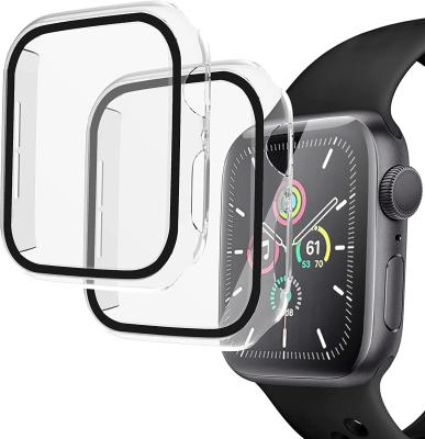 China To protect watch watch accessories hard cover built-in tempered glass 38mm 40mm 42mm 44mm for apple watch bumper case for iwatch case for sale