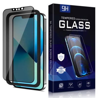 China Cell Phone 30 Degree Privacy Screen Protector For Apple iPhone 13 5.4 6.1 6.7 3D Curved Case Friendly Glass 9H Film Anti-SpyTempered for sale