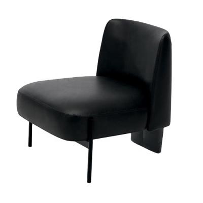 China New Design KD Structure Contemporary Black KD Structure Lounge PU Leather Chair. for sale