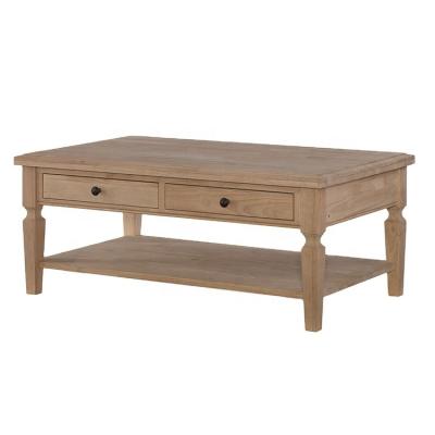 China French antique style classic rectangular oak wood solid wood coffee table for sale