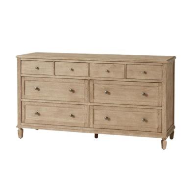 China Contemporary Living Room 8 Drawers Side Storage Cabinet Bedroom Room Oak Solid OEM Dresser. for sale