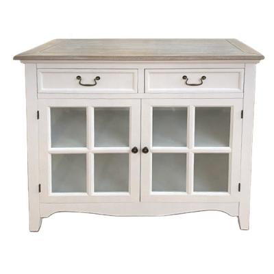 China (Other) French provincial style kitchen adjustable white birch cupboard solid cabinet. for sale