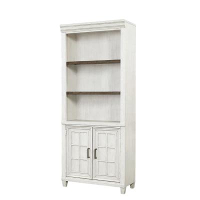 China Rustic French Provincial Rustic Oak Style Solid White Kitchen Cupboard with Doors. for sale