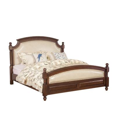 China Hot Sale Luxury Furniture Storage Promotion Solid Wood American Beds for sale