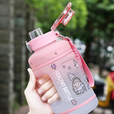 China Sustainable Wholesale 900ml leakproof bpa free drinking cup sports reusable children kids school plastic water bottle with lid for sale