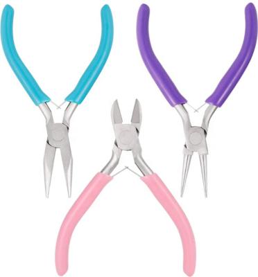 China Promotion High Quality Steel 3 PCS In 1 Jewelry Set Pliers For Study On Jewelry Making Tool for sale