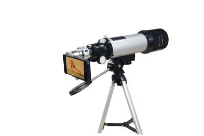 China Silver 50X Smartphone Viewing Spotting Scope For Birding , K 25mm Eyepiece for sale