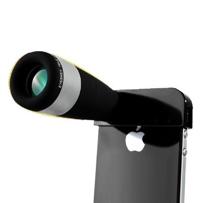 China White / Black Plastic 8X  Smartphone Binoculars Adabter  , Mobile Phone Camera Lens for sale