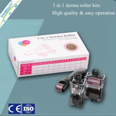 China 3 In 1 Micro Derma Roller , Face / Body Care Microneedle Roller for sale