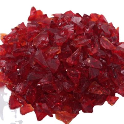 China Sale Chinese Manufacturer Stocked Red Glass Aggregate For Home Decoration 9-12mm Factory Supply Crushed Glass For Terrazzo Tiles for sale