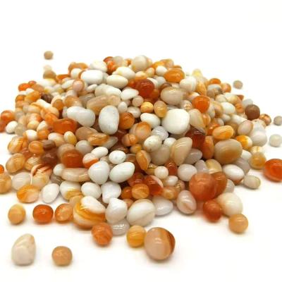 China Orange Fire Pit Porcelain Glass Beads Custom Glass Beads Drop On Glass Beads For Sale for sale