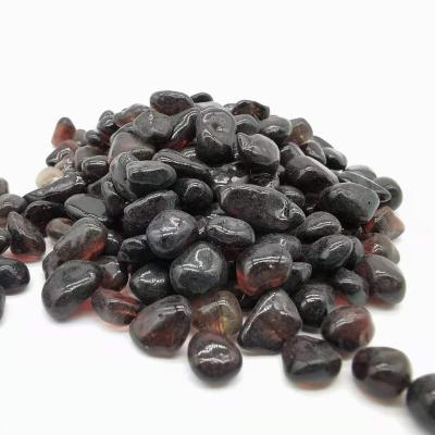 China DIY Natural Glass Indelible Irregular Glass Beads Pool Glass Purple Color 6-9mm DIY for sale