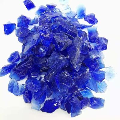 China Complete farmhouse sale in features ice blue crushed glass for terrazzo manufacturer chinese glass chips for decoration art for sale