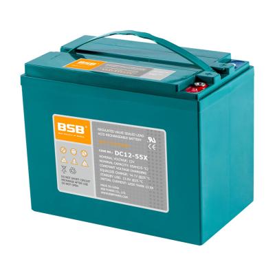 China High Reliability DC12-55X Good Performance High Power Reliable Sealing Lead Acid Battery for sale