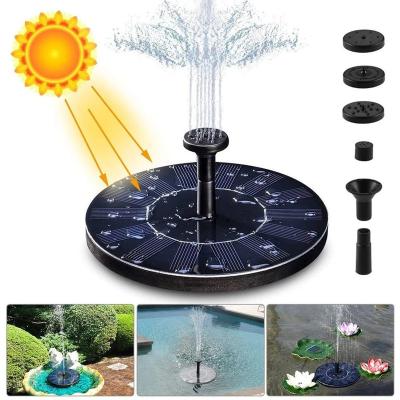 China Plastic pool fountain waterfall 7V 1.4W Solar Floating Water Fountain for Garden Pool Landscape steel water fountain with led light for sale