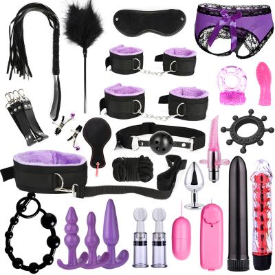 China BDSM Adult Games Customized SM Set SM Bondage Set 35 Pcs Bondage Set Adult Sex Toys SM Restraints SL for sale