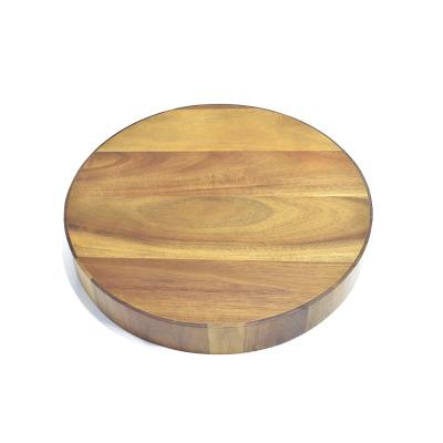 China Wholesales Sustainable Acacia Wooden Cheese Serving Tray Charcuterie Board Acacia Chopper With Ceramic Bowls for sale