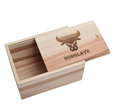 China Custom Wooden Europe Slide Lid Gift Packaging Box for sale