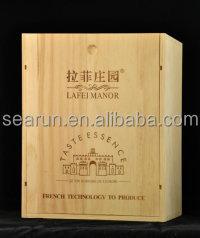 China China LAFEI MANOR 6 Bottle Wooden Wine Gift Box for sale