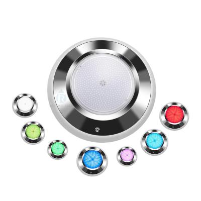 China Wifi Control 316L Stainless Steel LANDSCAPE Refined IP68 Surface Mounted Underwater Lights 18w 24w 35w RGBW Led Pool Light for sale