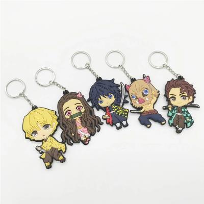 China Promotional Gift Promotional Cartoon Characters Anime Key Chain PVC Rubber Custom Key Chain for sale