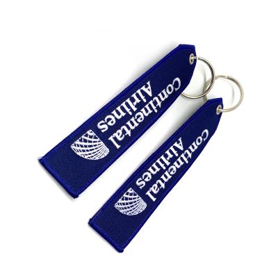 China Clothing Gifts Promotional Letter Design Logo Keyring Embroidery Keychain Custom Made for sale