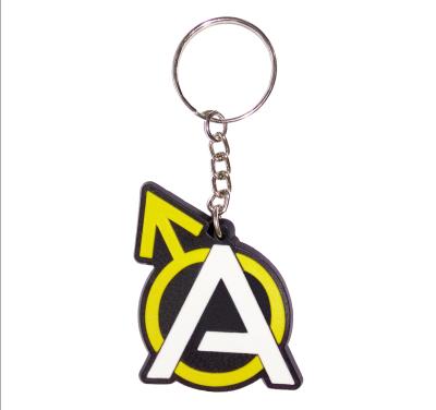 China eco-friendly custom cheap soft pvc 2d letter-chain soft key logo / soft rubber key chain for customized for sale