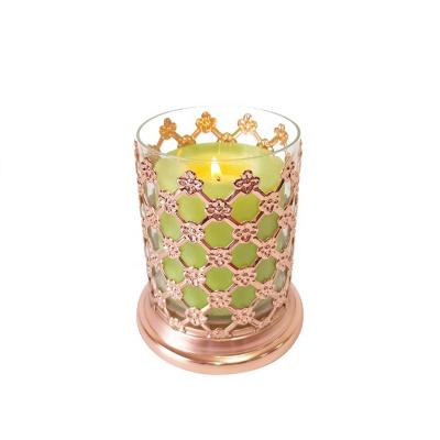 China Home Chinese Style Customizable Candlestick Metal Supplier Gift Decoration Wedding Decoration Glass Jars Candle Holder Stand for sale