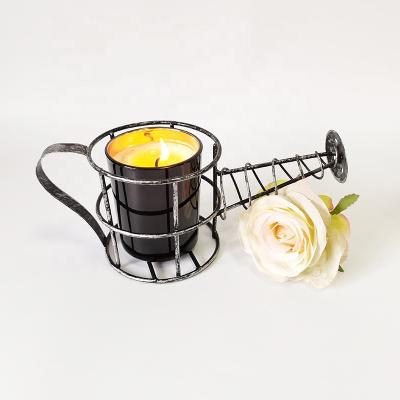 China Home Decoration Candle Glass Jars Decorative Metal Candle Holders Custom Styles For Candle Jars for sale