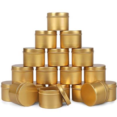 China Gift & Craft Candle Tin Cans Rose Gold Round Metal Tin Packaging Candle Aluminum Tin for Candle Making for sale