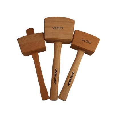 China High Quality Wood Handle Wooden Head Mallet Machinist Hammer Propeller Shaped Wooden Mallet, Round Shaped Head for sale