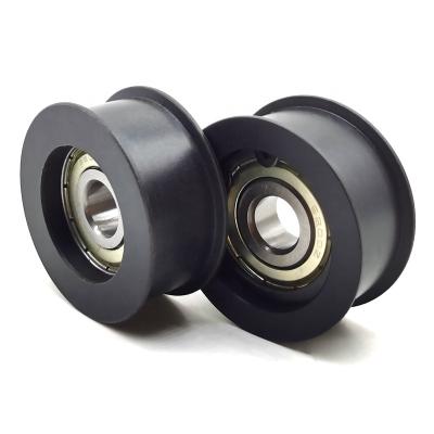 China Automation Machine POM Plastic Nylon Pulley Wheels Custom Made With Bearing For Automation Machine for sale