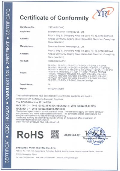 RoHS - Shenzhen Fanrun Technology Co., Ltd.