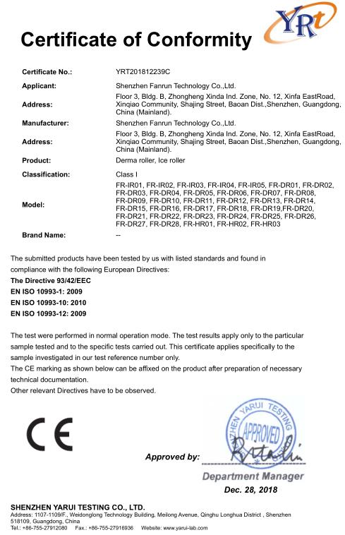 CE - Shenzhen Fanrun Technology Co., Ltd.