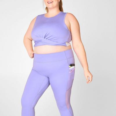 China Plus Size White Breathable Sports Bra Women Beach Mesh Legging With Pockets Women's Top Empty Activewear for sale