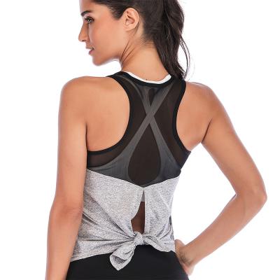 China Fashion High Quality Breathable Over Waist Sport Wear Solid Color Women Sports Vest Fitness Gym Clothing Sports Tank Top for sale