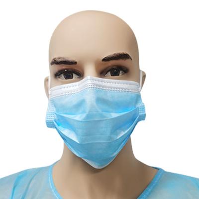 China 3 Ply Earloop Face Mask Black Facemask Non Woven Disposable Medical Face Mask 3 Ply Protective Mask for sale