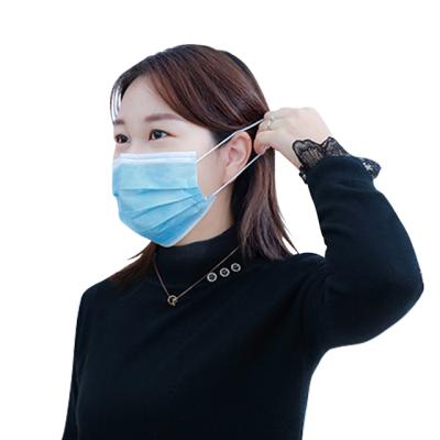 China Wholesale 3 ply 3 ply Earloop face mask factory black non woven disposable medical face mask for sale