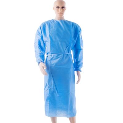 China Protective Clothing Isolation Gown Disposable Isolation Gown Dustproof Breathable Nonwoven Film Coated Waterproof Gown for sale