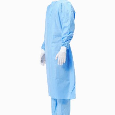 China SMS Protective Clothing PP Isolation Suit Reinforced Surgical Gown for sale