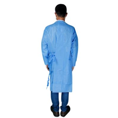 China SMS Hospital Surgical Gown Disposable Anti-blood Isolation Gown Blue Nonwoven Surgical Gown Wholesale for sale