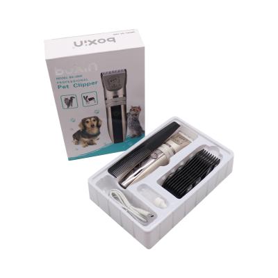 China Precision Cutting Blade Boxin Dog Cat Clippers Grooming Hair Trimmer Cordless Pet Clipper for sale