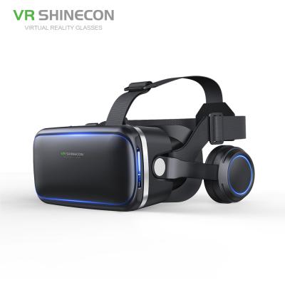 China 720Â ° 2020 best stereo headphone promotion 3d glass surrounded virtual reality 3d video player with headset gaming vr glasses with high quality for sale