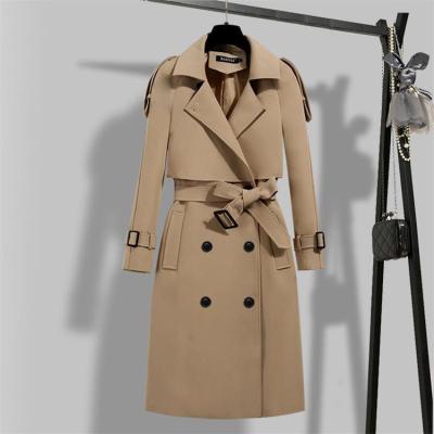 China 2022 New Product Women Anti-wrinkle Slim Coat Long Pull Out To Drape Slim Fit Autumn Coat for sale