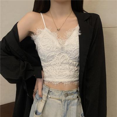 China High quality sexy women's anti-pilling suspenders lace up to invest comfortable inner summer simple wear vest for sale