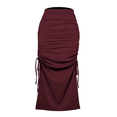 China Breathable Women Split Long Skirt Slim Fit Intellectual Temperament Long Soft Wild Skirt for sale