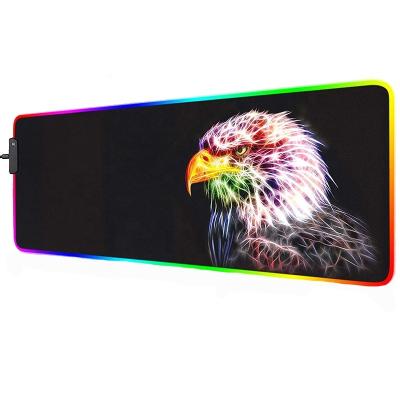 China RGB LED Gaming Elevating Lightweight Rubber Flat Mouse Pad for sale